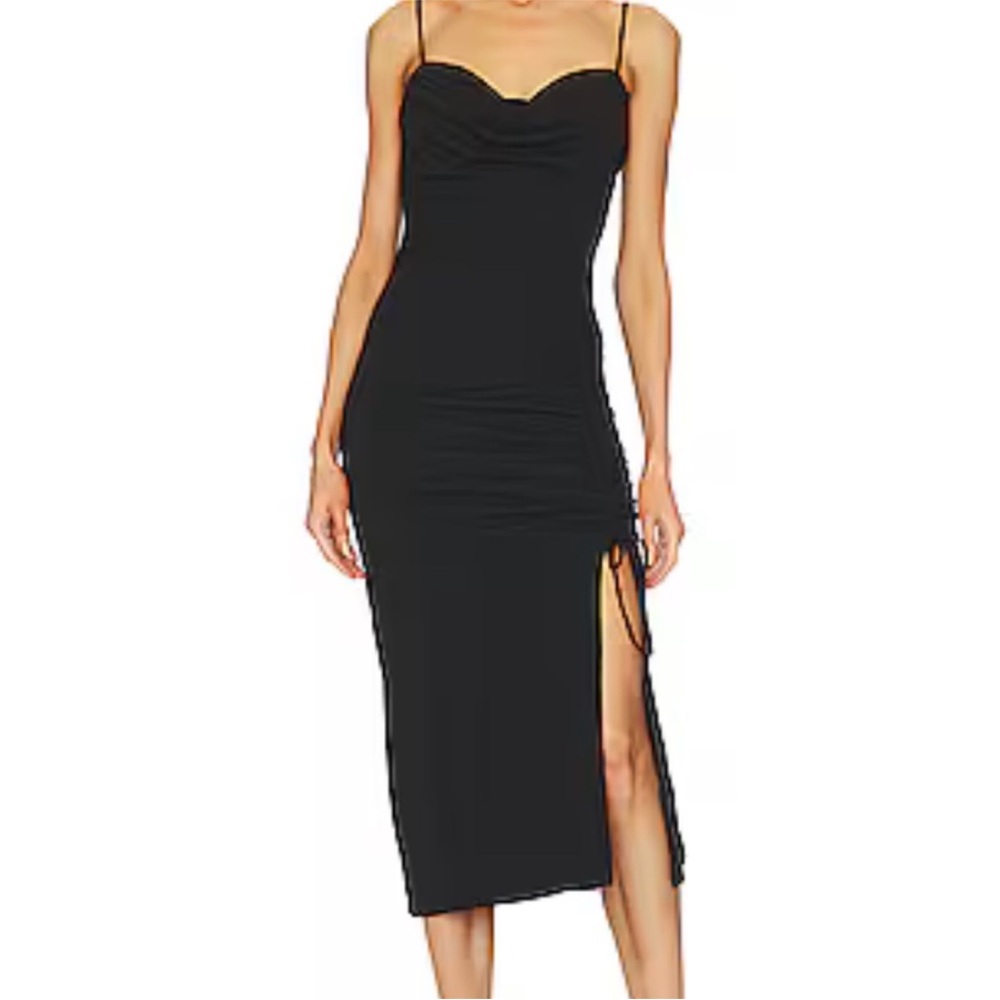 NWT STEVE MADDEN Mica Midi Dress in Black Size XS